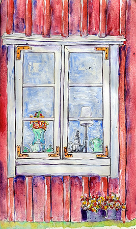 Art - Village Window, Sweden