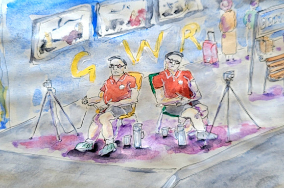 Art - Doncaster Station Trainspotters